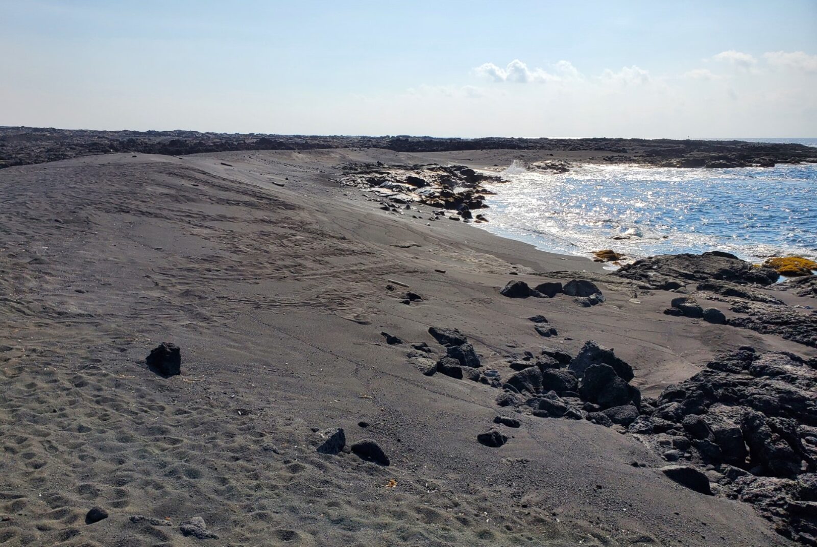 Makolea Black Sand Beach